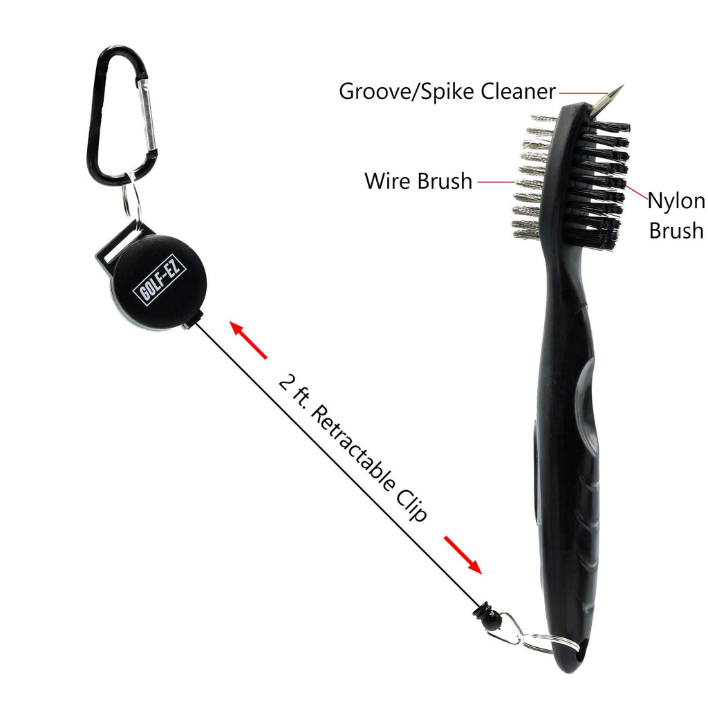 Golf-Ez Golf Essentials Kit  Golf Towel  Cleaning Brush  Tri-Line Golf Ball Alignment Kit  Divot Repair Tool  Golf Ball & Tee Ho