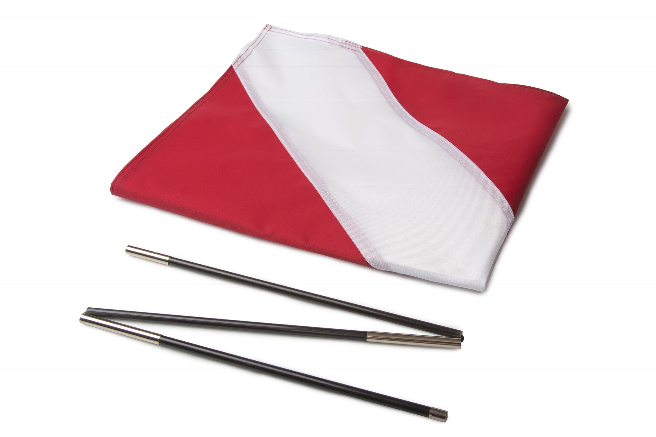 Dive Flag With Removable Stiffening Pole - 20 X 24 For Scuba Diving Spearfishing Freediving  Use With Float, Buoy, Boat, Flagpol