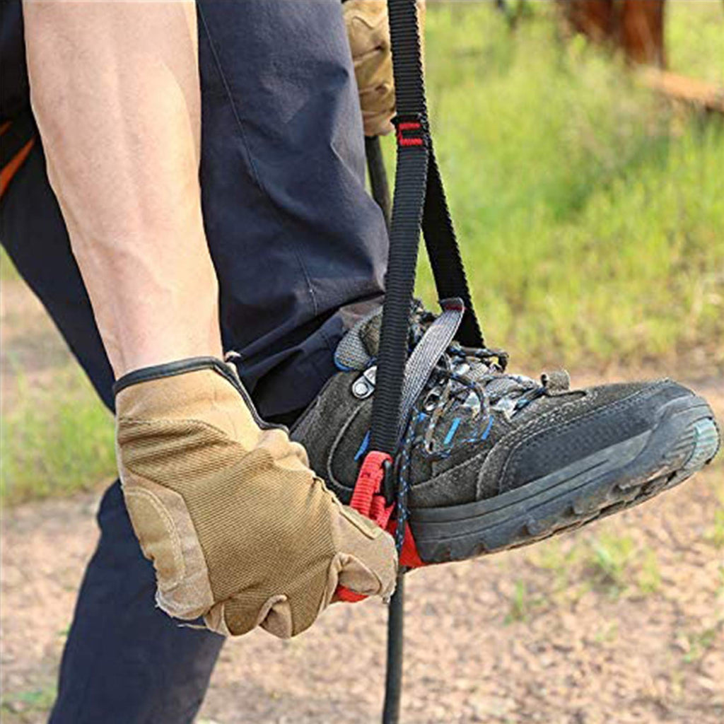 Wildken Adjustable Climbing Ascender Sling Foot Loop Ascender Webbing Sling For Outdoor Mountaineering, Rock Climbing, Expeditio