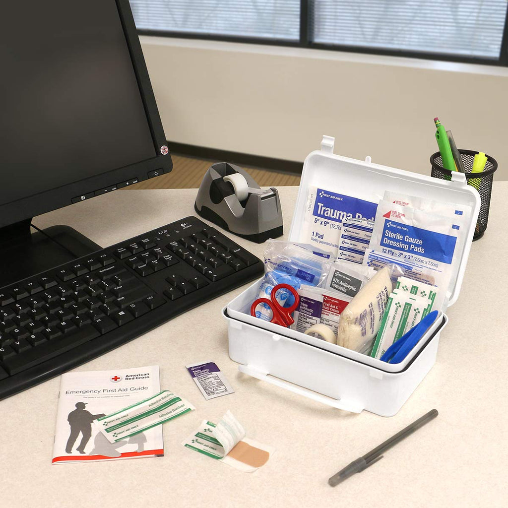 First Aid Only 6060 All-Purpose 10-Person Emergency First Aid Kit For Business, Worksite, Home, And Car, 57 Pieces