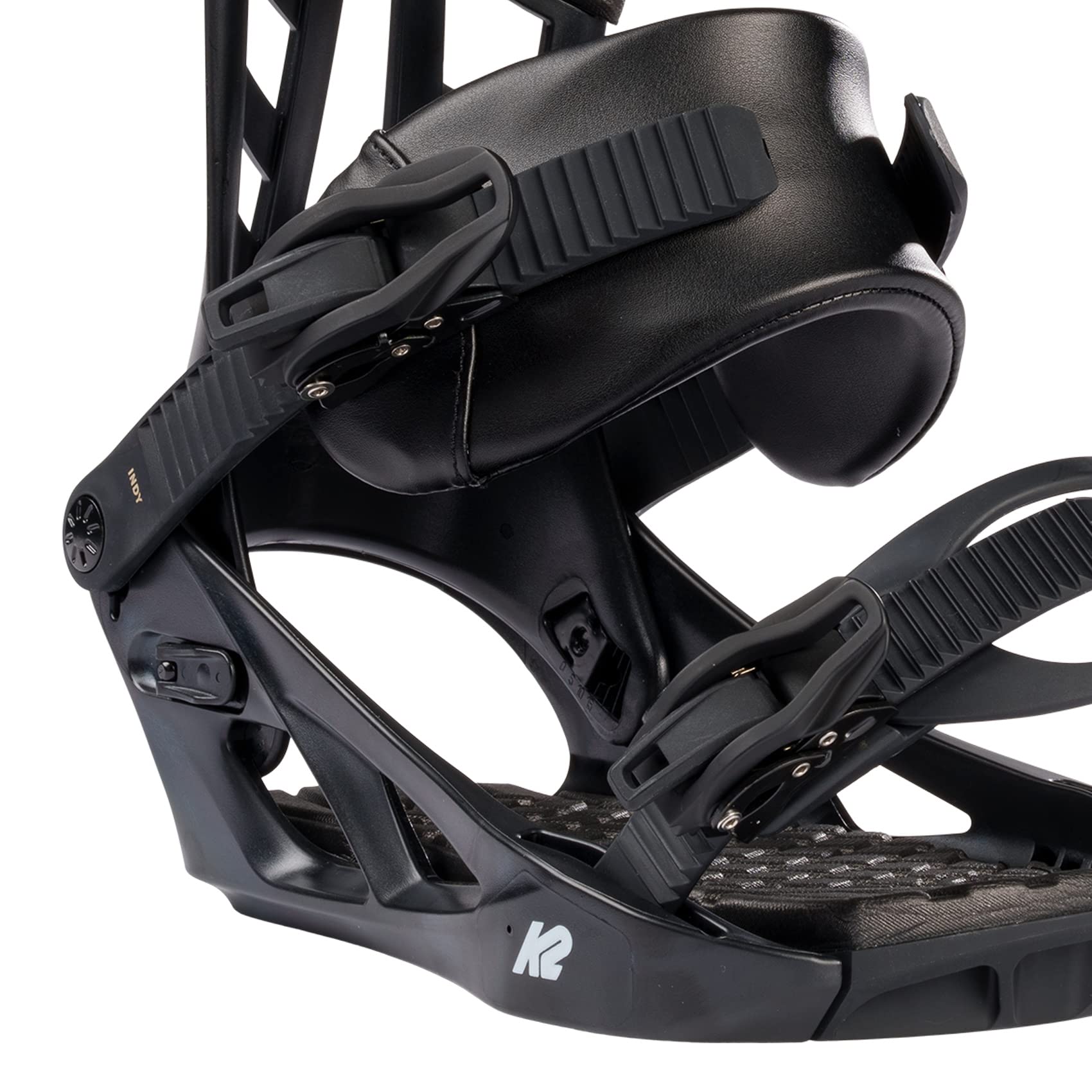 K2 Indy Mens Snowboard Bindings, Black, Xl