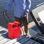 MegaChoice Marine Tank, 6 Gallon Outboard Marine Boat Transfer Tank with Line, i-Shaped Handle, Easy to Carry, Marine Gas Tank f