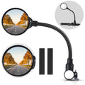 West Biking Bike Mirror Handlebar Mount, Adjustable Rotatable Bicycle Rear View Mirror, Wide Angle Acrylic Convex Safety Mirror 