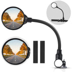 West Biking Bike Mirror Handlebar Mount, Adjustable Rotatable Bicycle Rear View Mirror, Wide Angle Acrylic Convex Safety Mirror 