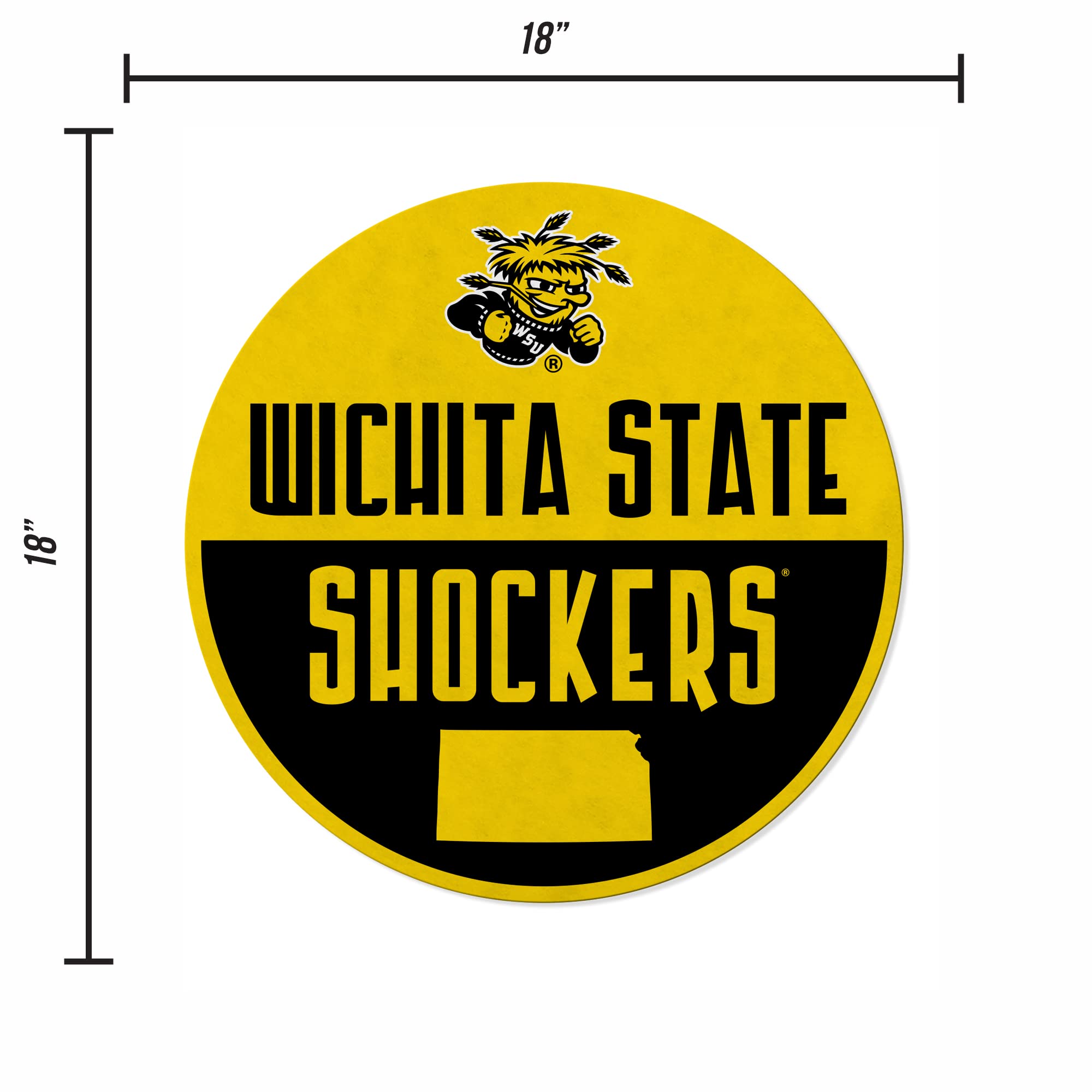 Rico Industries Ncaa Wichita State Shockers Classic Shape Cut Pennant - Home And Living Room D  Cor - Soft Felt Ez To Hang 20.5