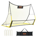Vevor Soccer Trainer, 2-In-1 Portable Soccer Rebounder Net, 71''X40'' Iron Soccer Practice Equipment, Sports Football Rebounder