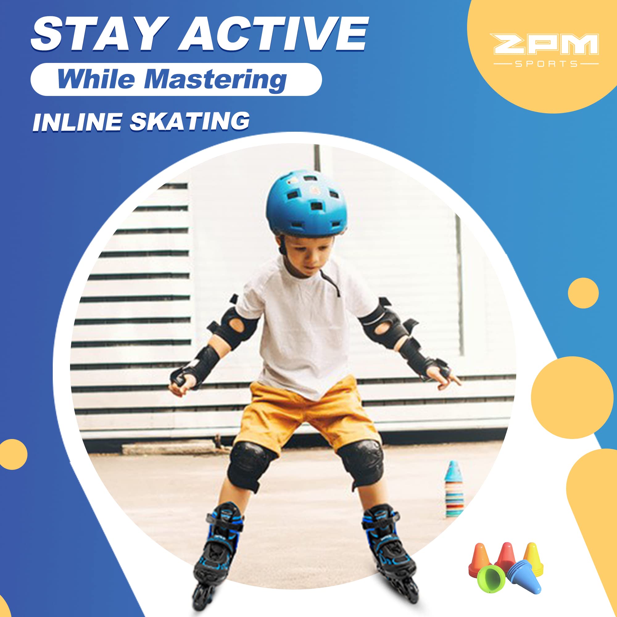 2PM SPORTS Vinal Inline Skates for Men with Light up Wheels Beginner Skates Fun Illuminating Outdoor Roller Skates for Kids and