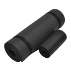 Balancefrom All Purpose 1/2-Inch Extra Thick High Density Anti-Tear Exercise Yoga Mat And Knee Pad With Carrying Strap, Black