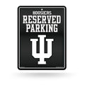 Rico Industries NCAA Indiana Hoosiers Metal Parking Sign 8.5 x 11 Carbon Fiber Metal Parking Sign - Great for Man Cave, Bed Room