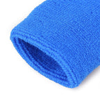 Mallofusa 10 Pack Colorful Sports Basketball Football Absorbent Wristband Sweatbands Party Outdoor Activity (Dark Blue)