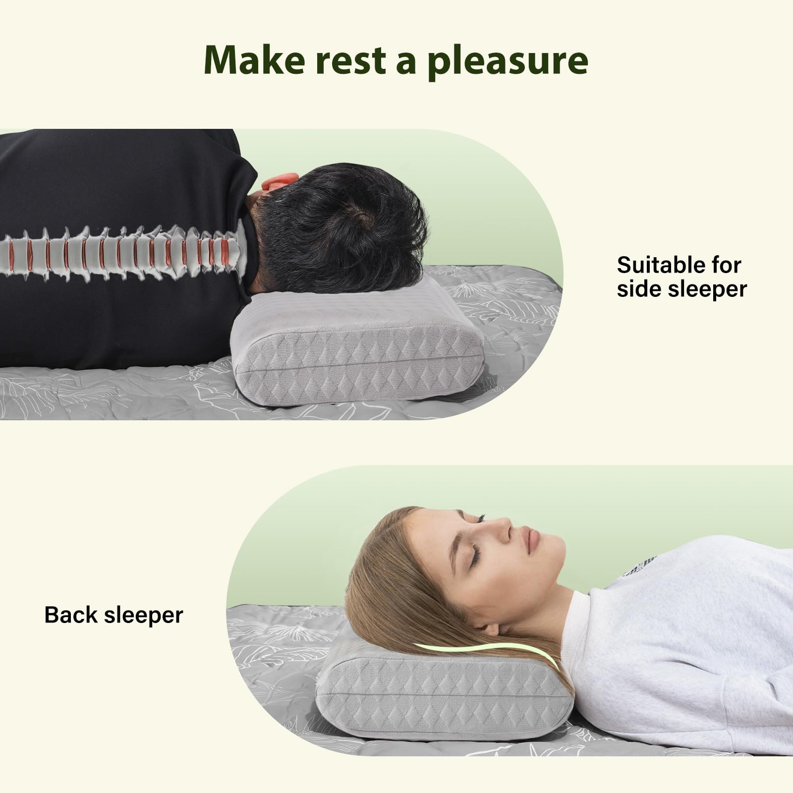 Enitya 2 Pack Camping Pillow With Washable Cover - Travel Essentials, Memory Foam Backpacking Pillow, Portable For Camping, Air