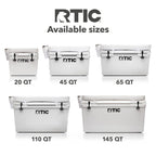 Rtic Ultra-Tough Cooler Seat Cushion, Great For Family Travels, Boating Or Hunting, Easy Clean Vinyl, Buckle Fastening And Anti
