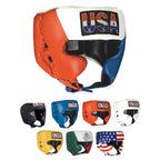 Ringside Competition-Like Boxing Headgear With Cheeks, X-Large, Red-White-Blue
