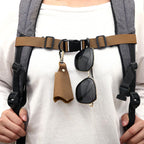 Ikerall 2 Pcs Adjustable Backpack Sternum Straps Chest Belt Hardness Strap With Anti-Slip Fixed Clips For Camping Hiking (Brown)