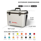 Engel Uc19 19Qt Leak-Proof, Air Tight, Drybox Cooler And Small Hard Shell Lunchbox For Men And Women In Blue