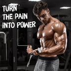 Yes4All Lat Cable Attachment, Tricep Press Down Bar With Diamond Knurl Handle, Support Up To 880 Lbs (Rubber - V Shaped Bar)