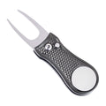 Mile High Life All Metal Foldable Golf Divot Tool With Pop-Up Button & Magnetic Ball Marker (Gray Bone)