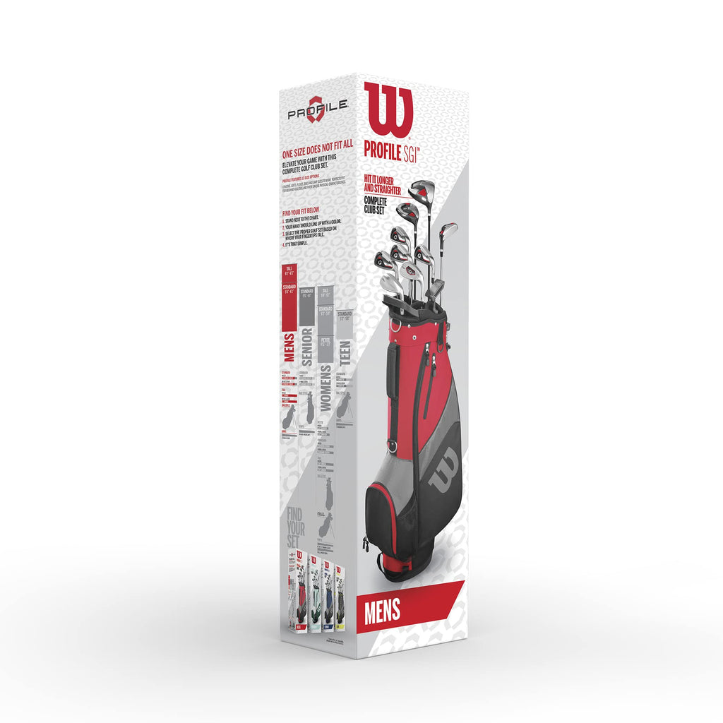 Wilson Golf Profile Sgi Men'S Complete Golf Set - Long, Right Hand,Red (Long)