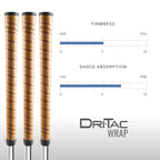 Winn Dri-Tac Wrap Standard Golf Grip - Classic Wrap-Style Design With Contoured Profile - Winndry Polymer For Performance, Comfo