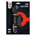 Optio Cycle Mini Bike Pump 120 PSI / 8.3 Bar - Compact Portable Frame-Mounted Bicycle Hand Air Pump for Presta and Schrader Valv