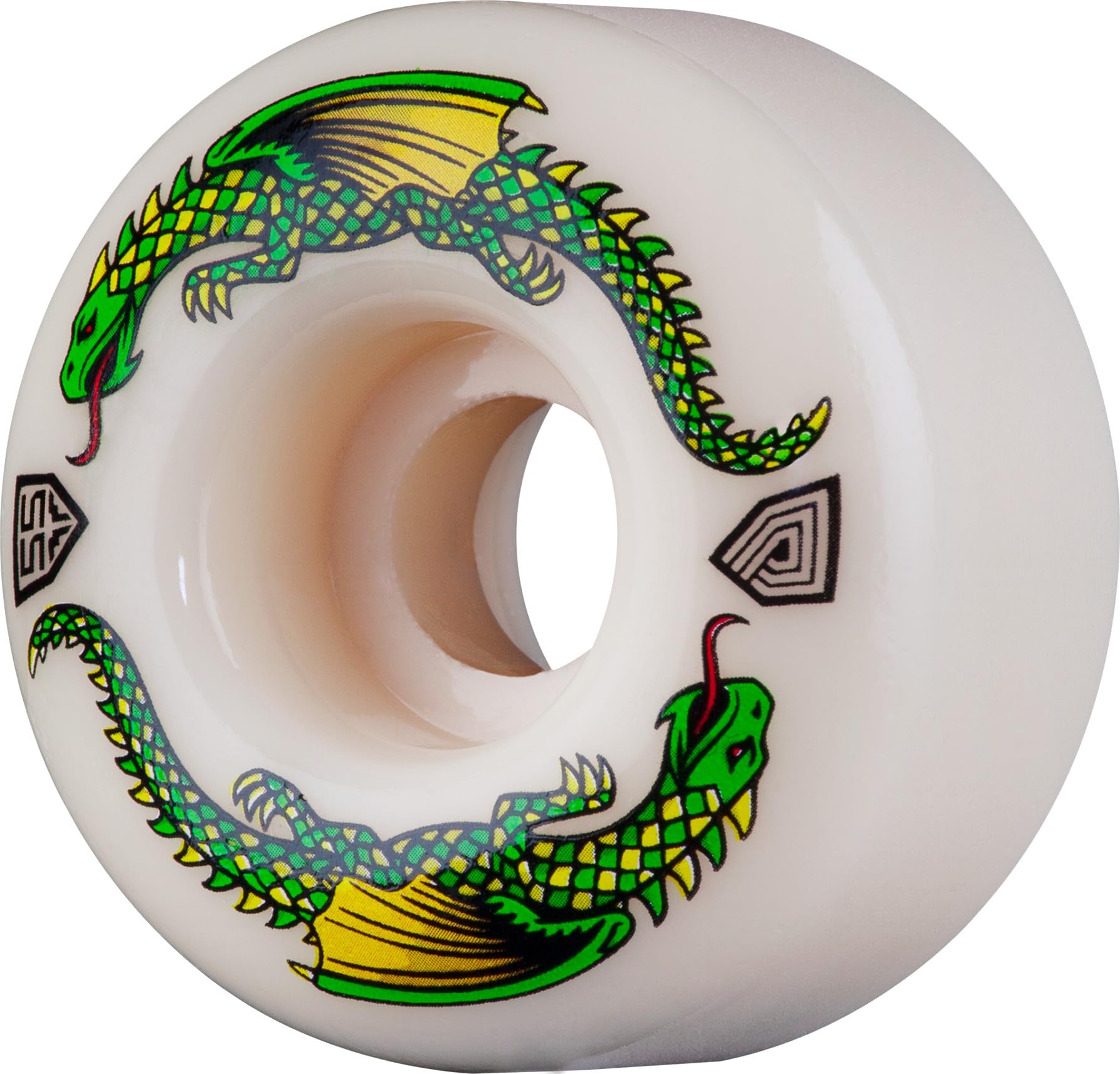 Powell Peralta Dragon Formula Skateboard Wheels 93A 52Mm X 31Mm White