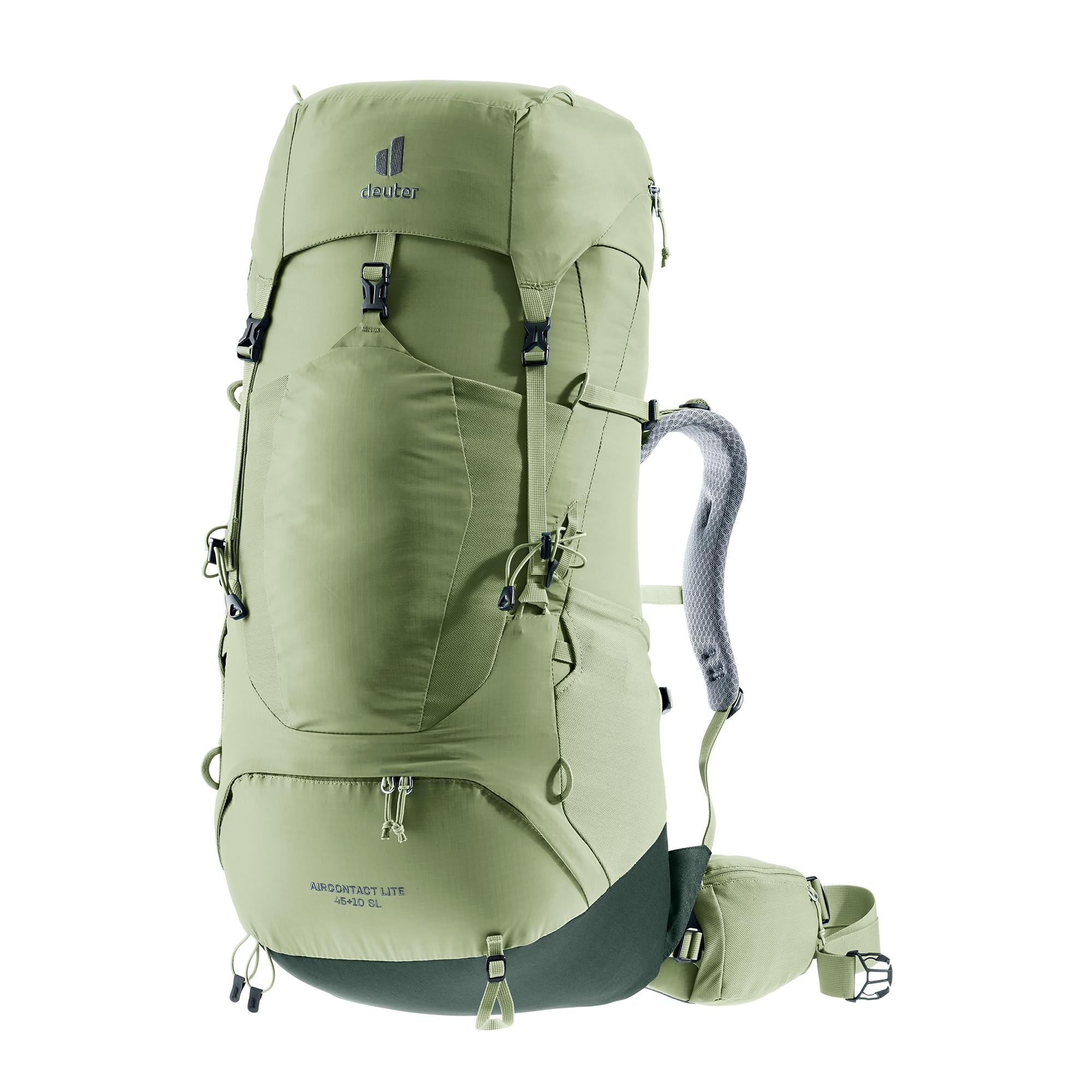 Deuter Womens Aircontact Lite 45 + 10 SL, Lightweight Backpacking & Hiking Backpack, 45 + 10 Liters - Grove-Ivy