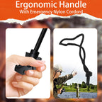 Hopkase 2Pcs Magnesium Fire Starter With Striker, High Temp Magnesium Rod, Ferro Rod Fire Starter Survival Tool With 20Pack Wate