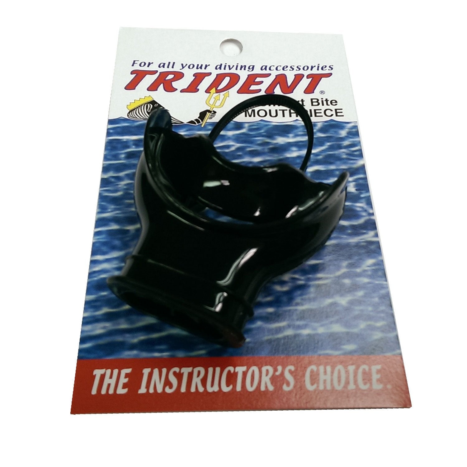 Trident Comfort Bite Mouth Piece With Roof Of Mouth Bridge And Rolled Edges (Black)