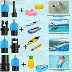 Inflatable Sup Pump Adaptor, Paddle Board Sup Valve Adapter With 9 Standard Conventional Air Pump Adapter For Inflatables, Paddl