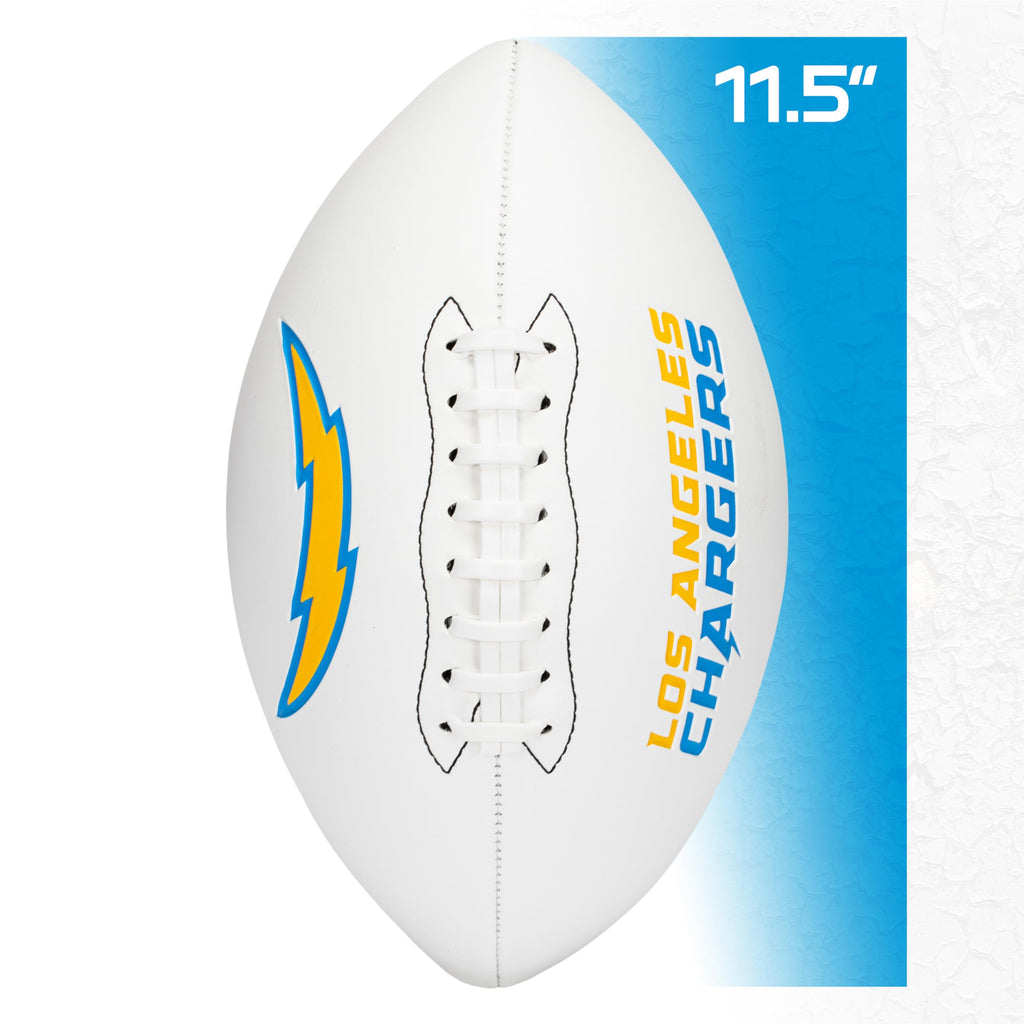 Franklin Sports Nfl Los Angeles Chargers Autograph Football - Official Size White Panel Souvenir Football For Autographs + Signa