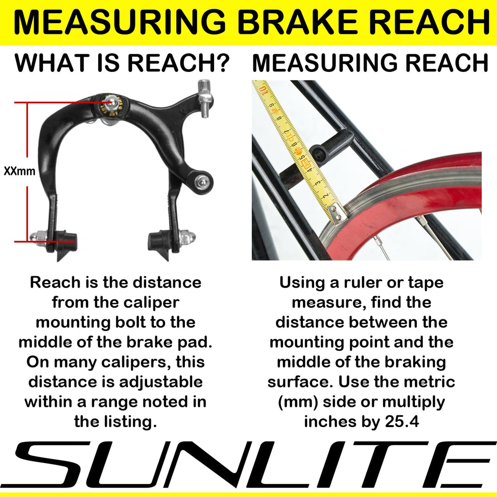 Sunlite Cruiser/Mx Steel Brake Set, 73-91Mm Reach, Chrome