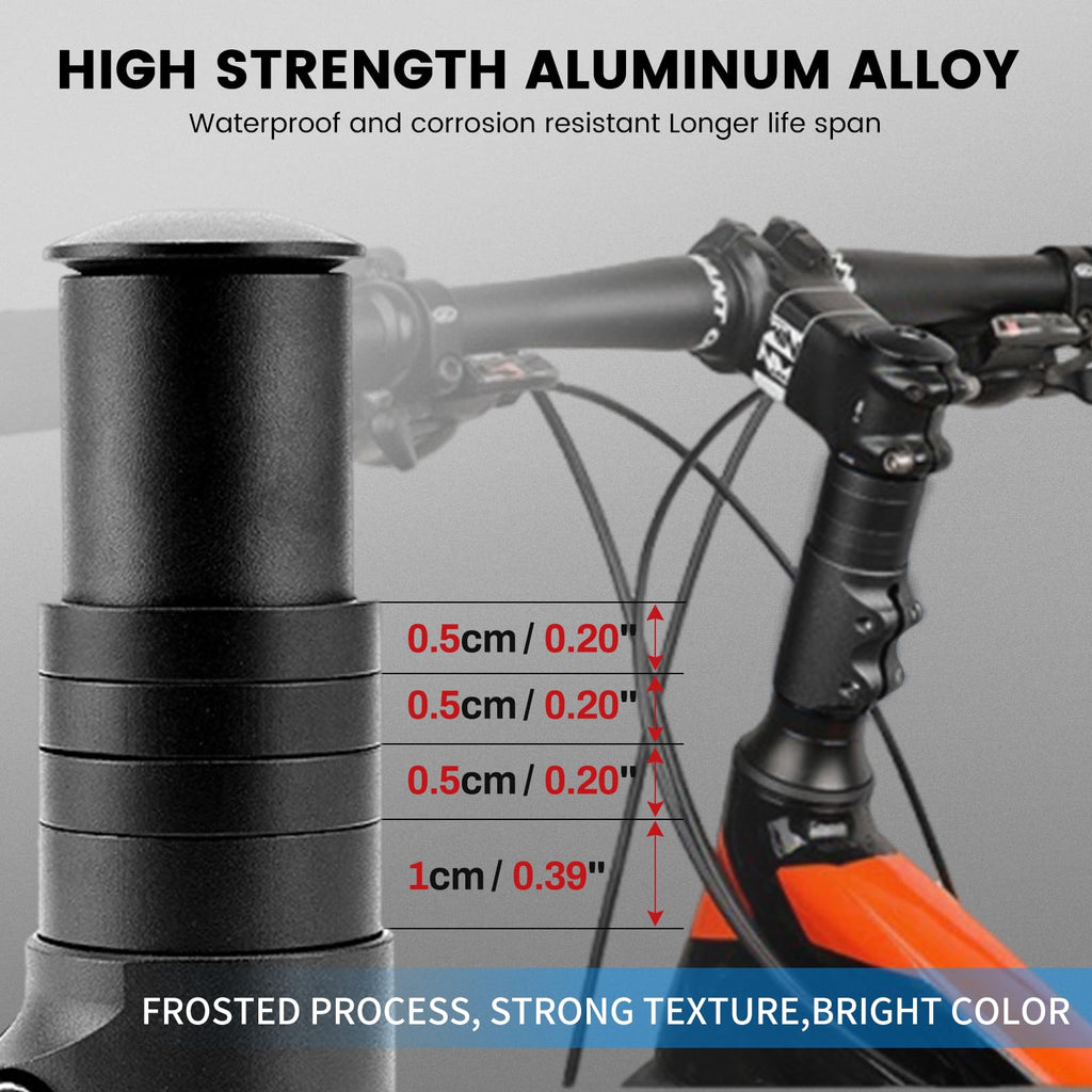 Rainflowwer Bike Stem 28.6Mm (1-1/8), 135Mm Aluminum Adapter Adjustable Alloy Handlebar Stem Riser For Mountain Bike, Road Bike,