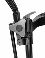 Qwik-Fold 4 Wheel Folding Push Pull Golf Cart - Foot Brake - One Second To Open & Close! (Black/Charcoal)