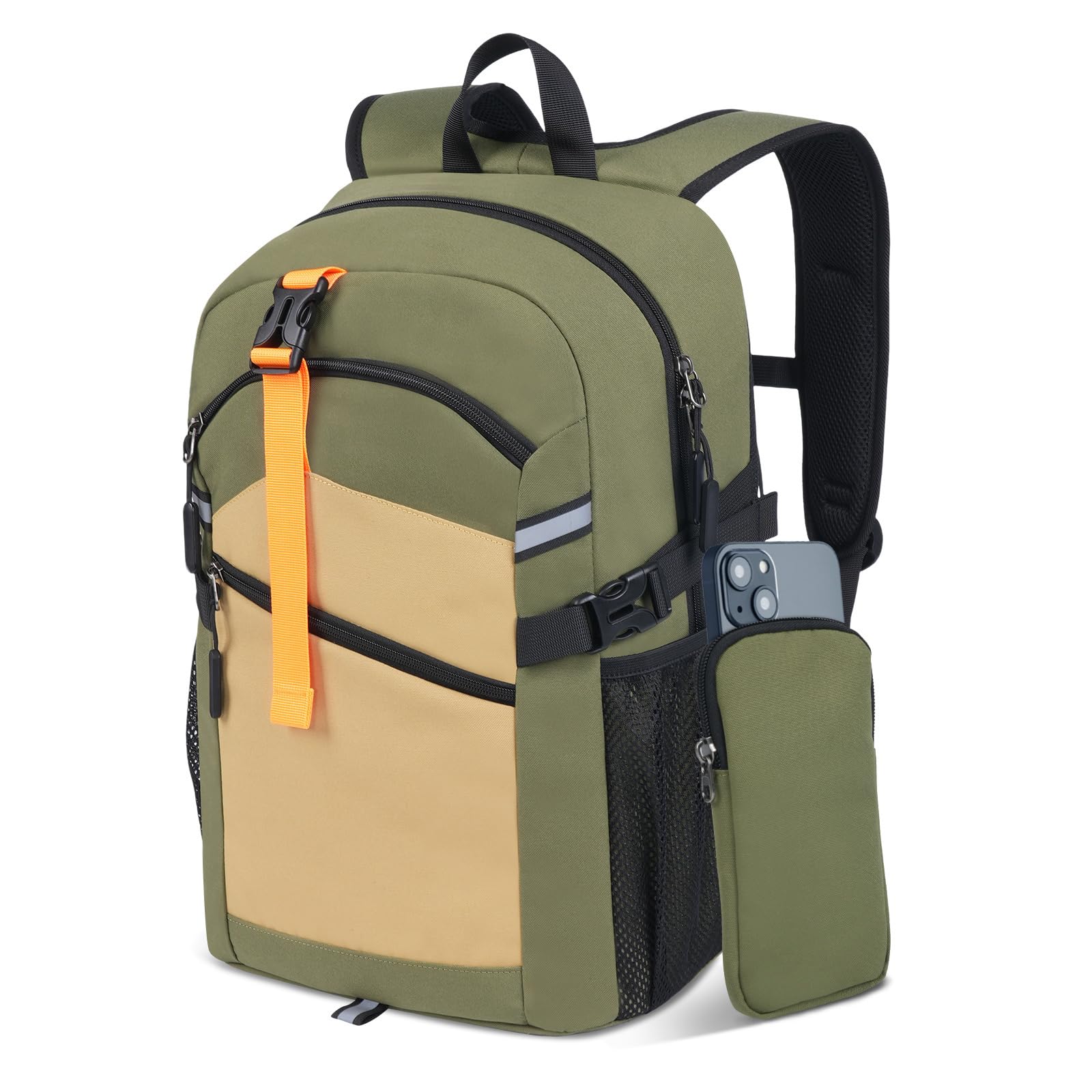 ODSSTAIPS Small Hiking Backpack,20L Lightweight Travel Daypack,Ideal for Hiking,Traveling and Outdoor Adventure,Green