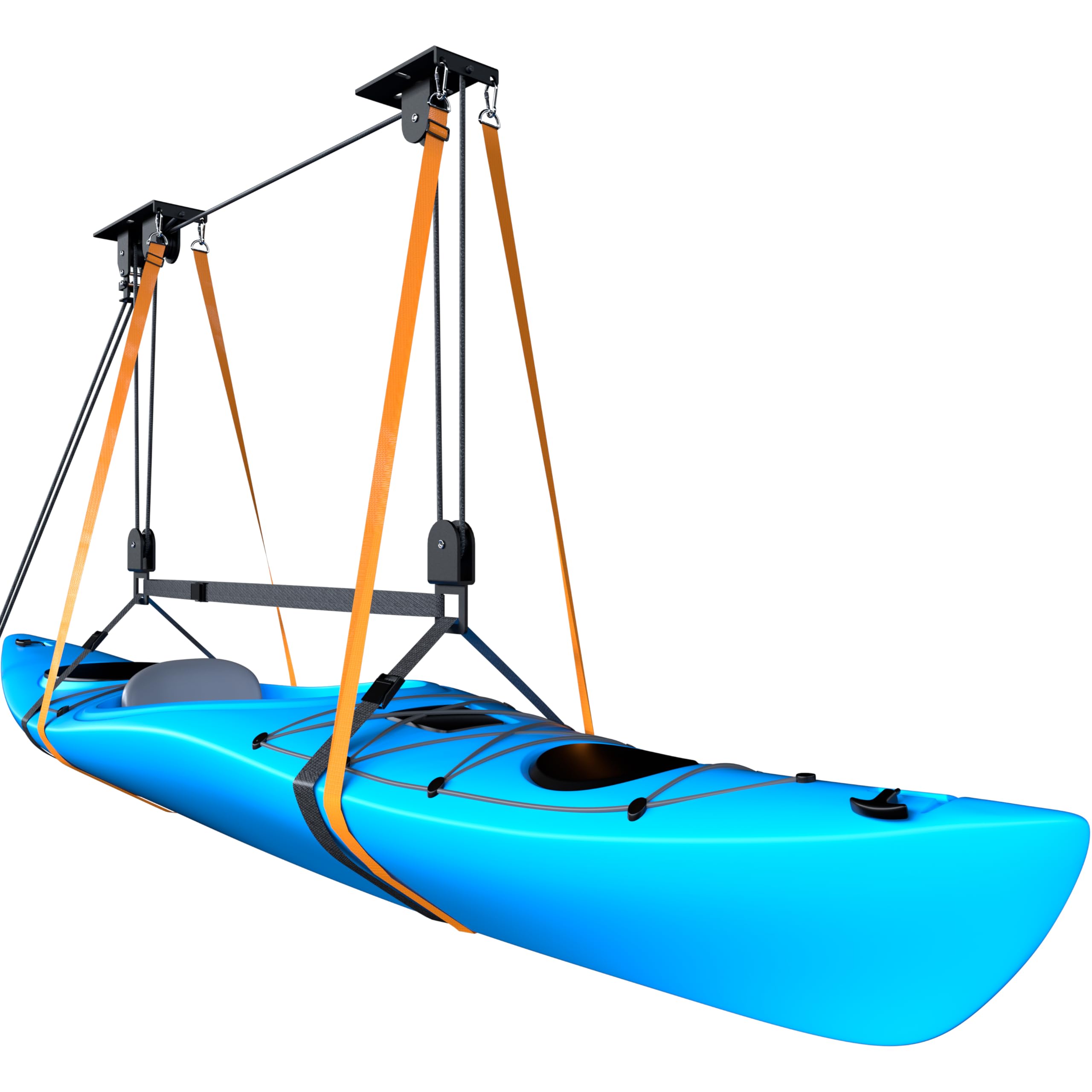 TRUSOON Kayak Hoist, Heavy Duty Kayak Pulley System for Garage Ceiling, Hold Up to 150 lbs Capacity, Canoe Garage Lift Storage S