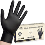 Swiftgrip Disposable Nitrile Exam Gloves, 3-Mil, Black Nitrile Gloves Disposable Latex Free For Medical, Cooking  Esthetician, F