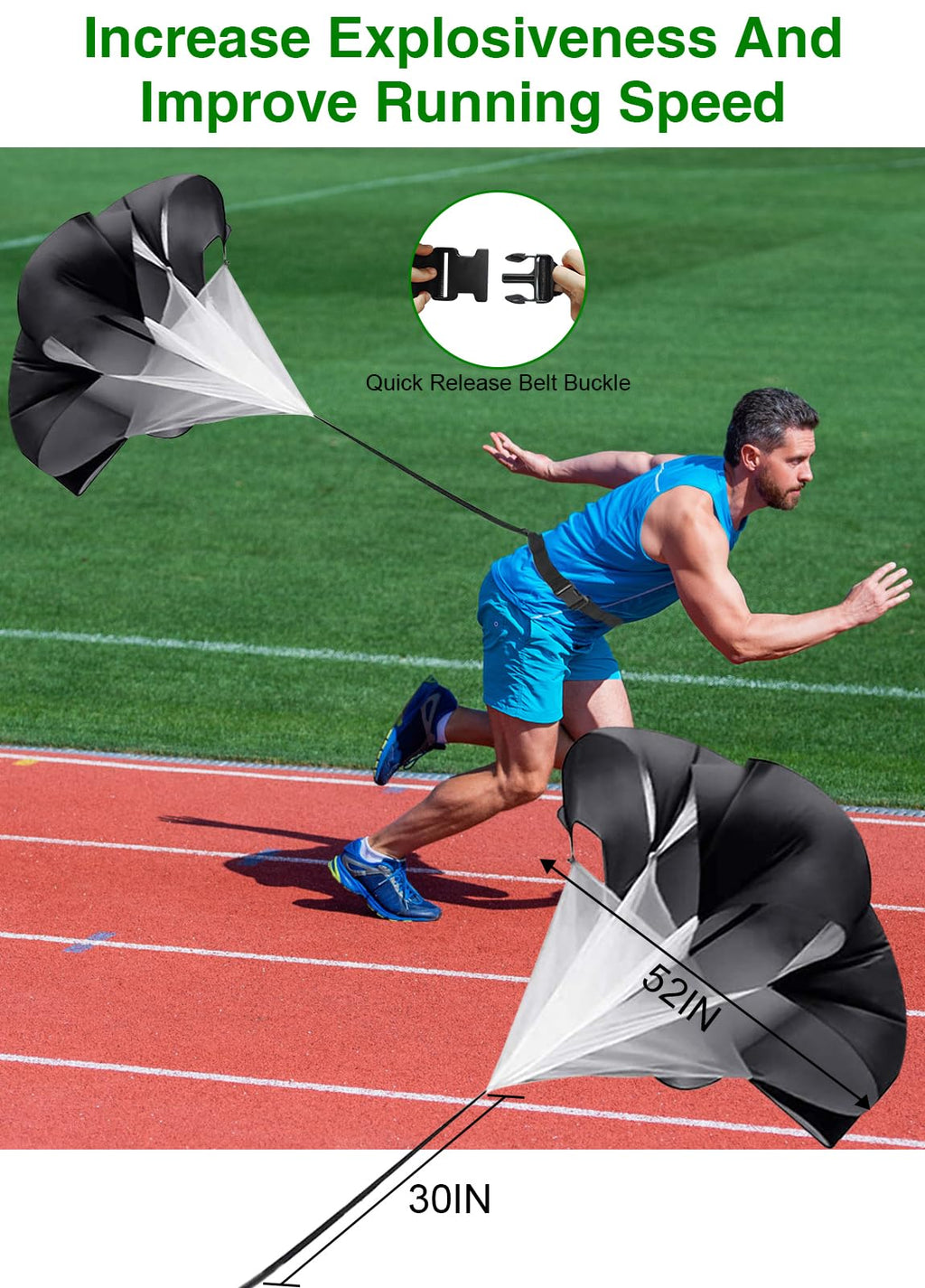 Panykoo Speed Agility Training Equipment Set - 20Ft Agility Ladder, 10 Disc Cones, Resistance Parachute, 5 Resistance Bands & Ca