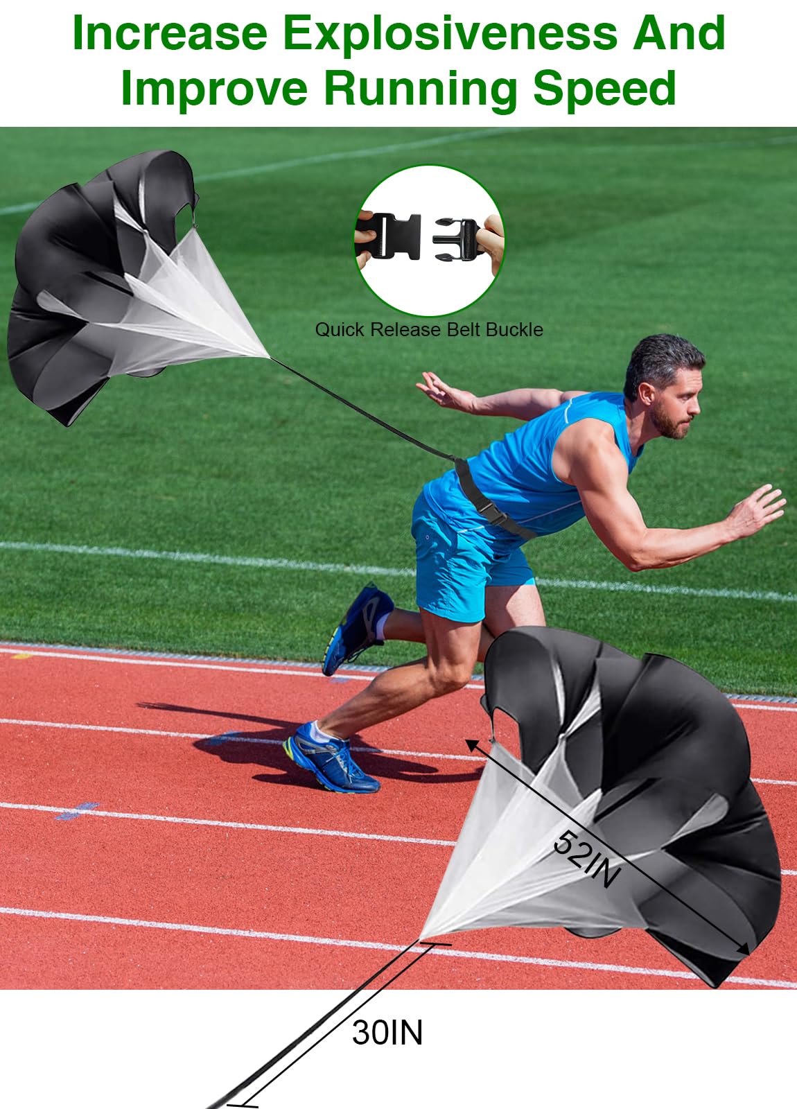 Panykoo Speed Agility Training Equipment Set - 20Ft Agility Ladder, 10 Disc Cones, Resistance Parachute, 5 Resistance Bands & Ca
