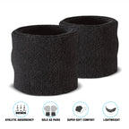 Suddora Kids Wrist Sweatbands - Athletic Cotton Terry Cloth Sports Wristbands For Kids (Pair) (Purple)