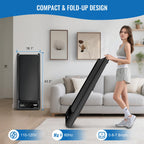 Rivano Treadmill With Handles, Electric Treadmills For Home Small, 270Lbs Capacity, Under Desk Treadmill With Remote Control Led