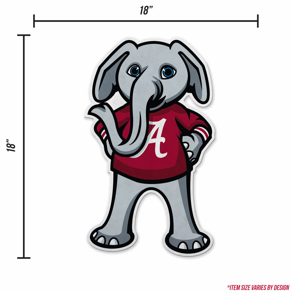 Rico Industries Ncaa Alabama Crimson Tide Mascot Shape Cut Pennant - Home And Living Room D  Cor - Soft Felt Ez To Hang, 18X0.10