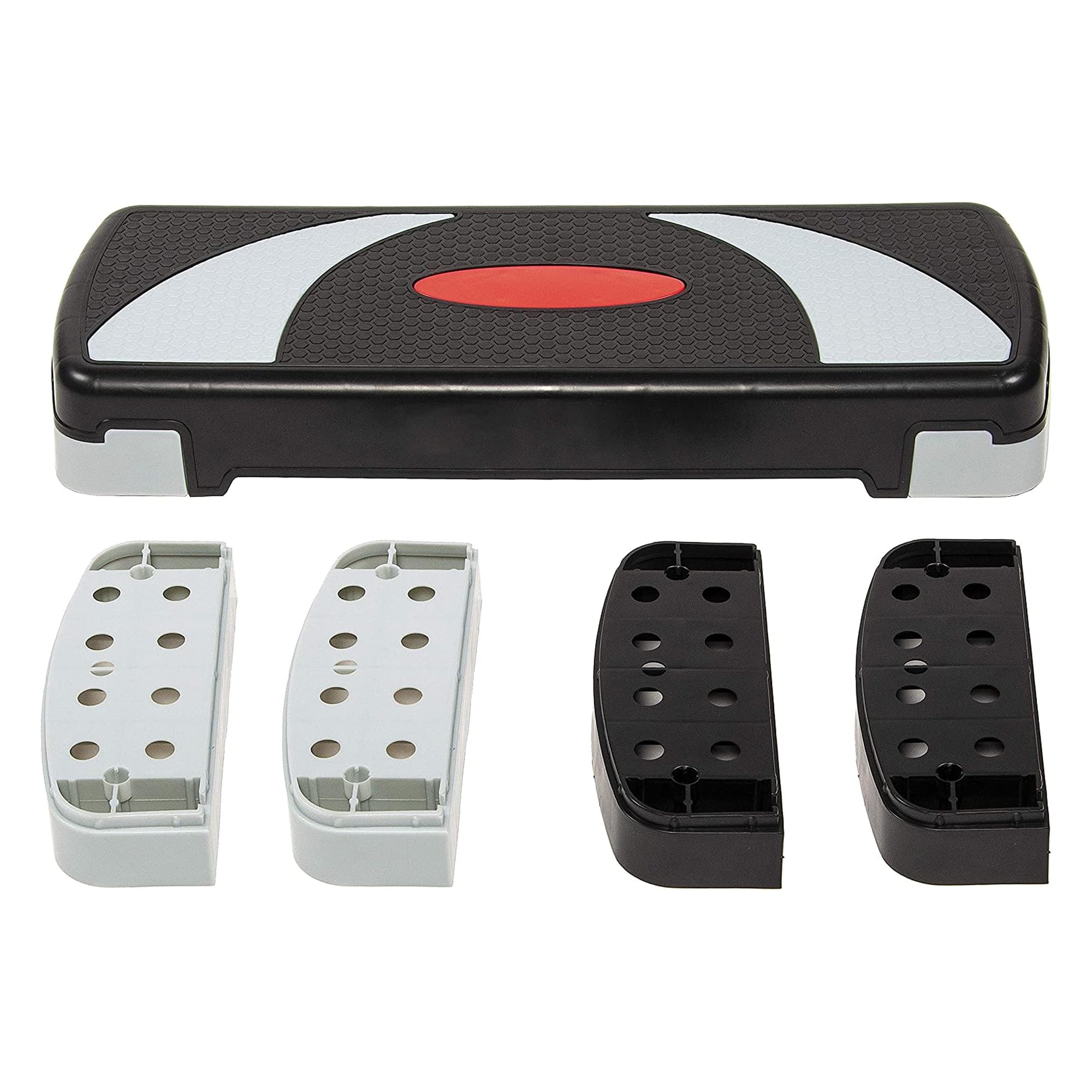 Balancefrom Adjustable Workout Aerobic Stepper Step Platform Trainer, Gray