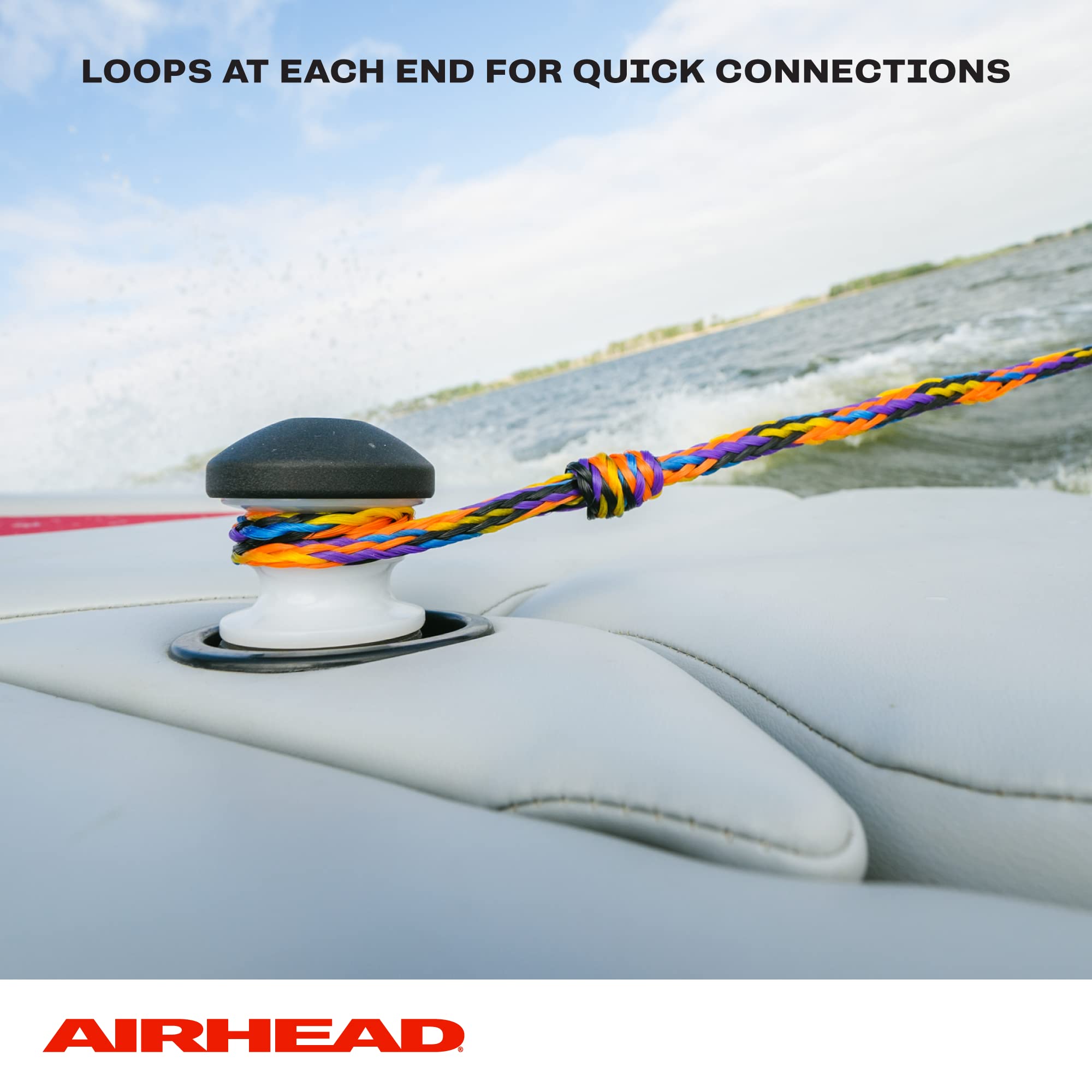 Airhead Tow Rope, 1-4 Rider Rope For Towable Tubes Multi, 9/16''