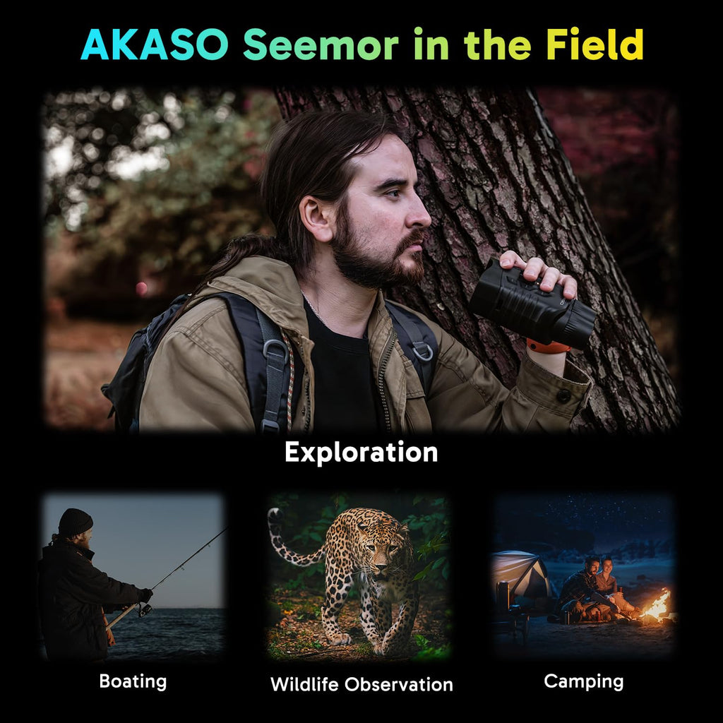 Akaso Seemor-200 Night Vision Goggles - 4K Full Color Night Vision Binoculars For Adults, App-Enabled Photo And Video Saving,Ai-