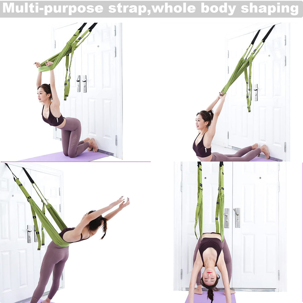 Tchrules Leg Stretcher Strap, Backbend Training Belt With Door Anchor, Flexibility Trainer Stretching Equipment Assist Stretch S