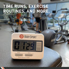 Body Sport Digital Timer - Sports Stopwatch And Countdown Timer For Fitness & Exercise Routines - Multifunctional Timer For Gym,