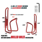 Ushake Water Bottle Cages For Mtb Bikes - Lightweight Aluminum Alloy Holder Brackets - Easy To Install With Drilled Holes - 2 Pa