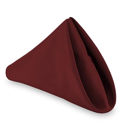 Lanns Linens - 1 Dozen 20 Oversized Cloth Dinner Table Napkins - Machine Washable Restaurantweddinghotel Quality Polyester Fabri