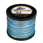 Hercules Braided Fishing Line 1500M 1640Yds 10Lbs-200Lbs Pe Superline 8 Strands (Blue Camo 180Lb/81Kg 0.70Mm)