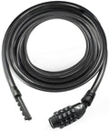 MARQUE Straight Combination Bike Lock Cable - 3/8 inch (5FT, 10FT, 15FT, 25FT) Resettable Combination Lock, Anti-Theft Security 